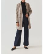 Manteau en laine mélangée Telma beige chiné