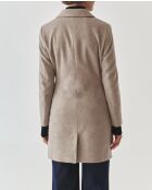 Manteau en laine mélangée Telma beige chiné