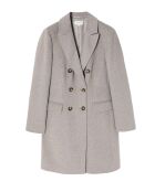 Manteau en laine mélangée Telma beige chiné