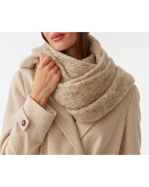 Écharpe en maille Brifil 1 beige