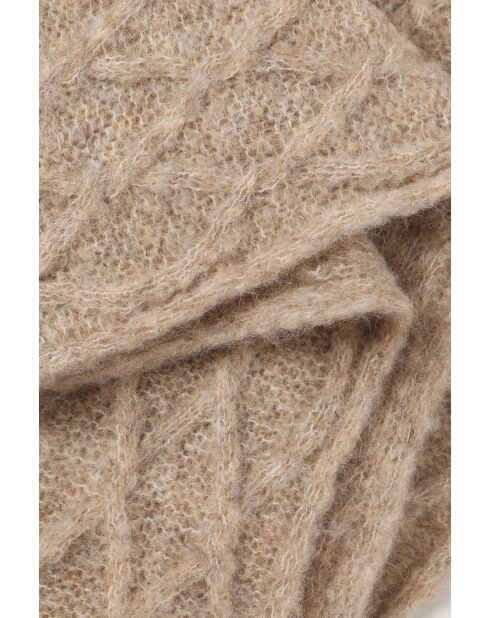 Beige gebreide sjaal Brifil 1