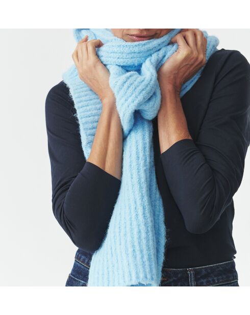 Écharpe en maille Nenani bleue