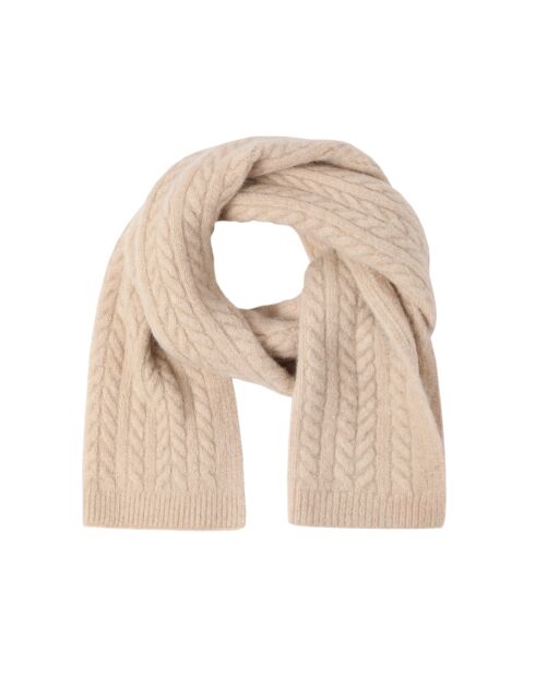 Écharpe en laine mélangée Topi beige clair