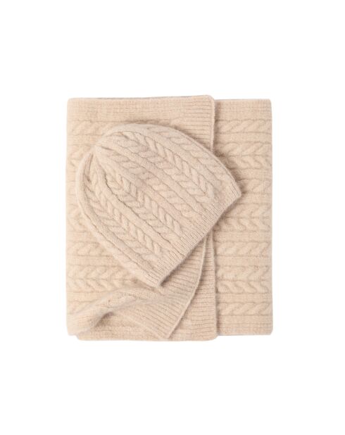 Bufanda Topi en mezcla de lana beige claro
