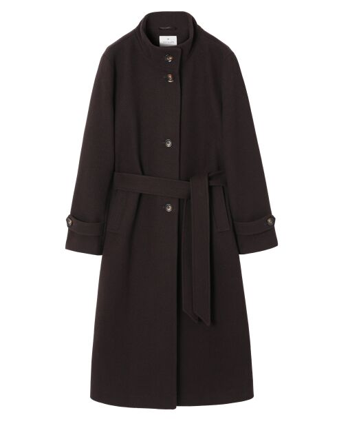 Manteau en laine mélangée Borima chocolat foncé