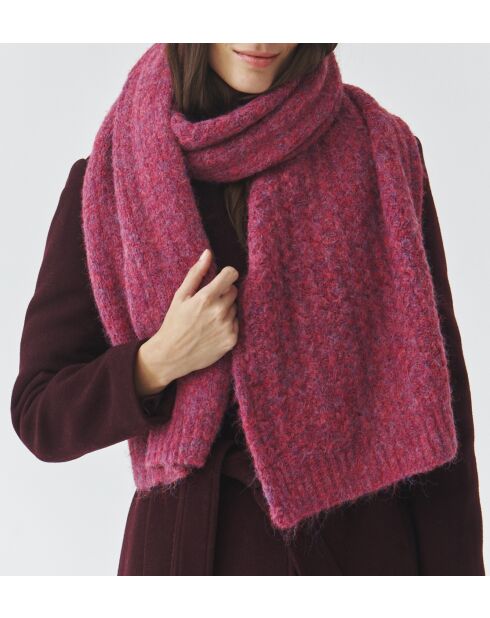 Écharpe en maille Yonika 1 violette