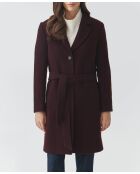 Manteau en laine mélangée Nitika prune