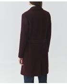 Manteau en laine mélangée Nitika prune