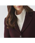 Manteau en laine mélangée Nitika prune