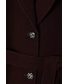 Manteau en laine mélangée Nitika prune