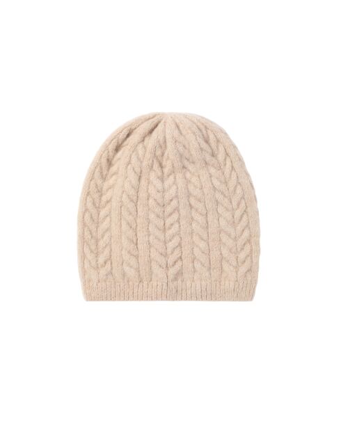 Bonnet en laine mélangée Topika beige clair