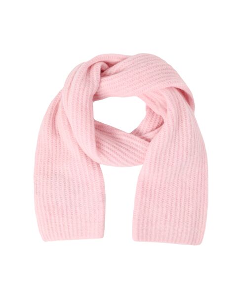 Écharpe en alpaga mélangé Rossin rose clair