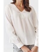 Blouse Embro blanc cassé