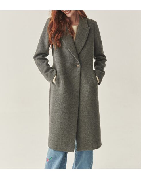 Manteau en laine mélangée Sonia 1 anthracite chiné