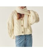 Écharpe en maille Opil blanc cassé