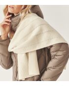 Écharpe en maille Deral blanc cassé