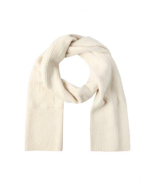 Écharpe en maille Deral blanc cassé