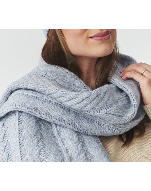 Écharpe en maille Wellir bleue