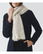 Écharpe en maille Melis blanc cassé