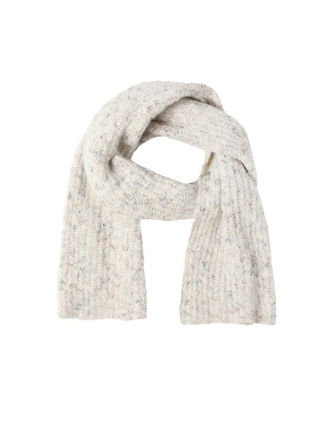 Écharpe en maille Melis blanc cassé