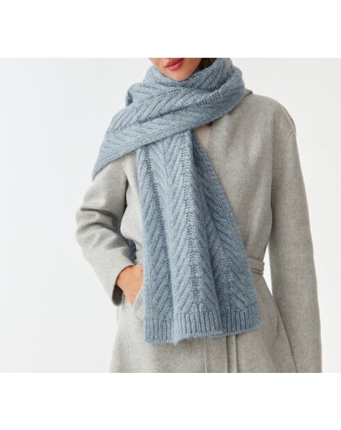 Écharpe en maille Wellir bleue