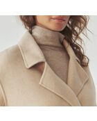 Manteau en laine mélangée Matia beige chiné