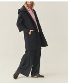 Manteau en laine mélangée Iwania bleu marine