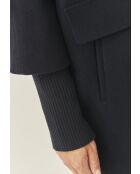 Manteau en laine mélangée Iwania bleu marine