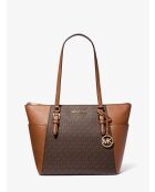 Grand sac cabas Charlotte marron - 38x25,5x12 cm