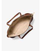 Grand sac cabas Charlotte marron - 38x25,5x12 cm