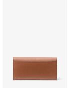 Grande pochette enveloppe en cuir Jet Set Travel marron clair - 19x10x4,5 cm