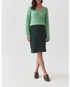 Jupe en maille Zama vert foncé