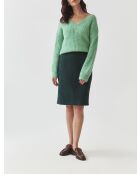 Jupe en maille Zama vert foncé