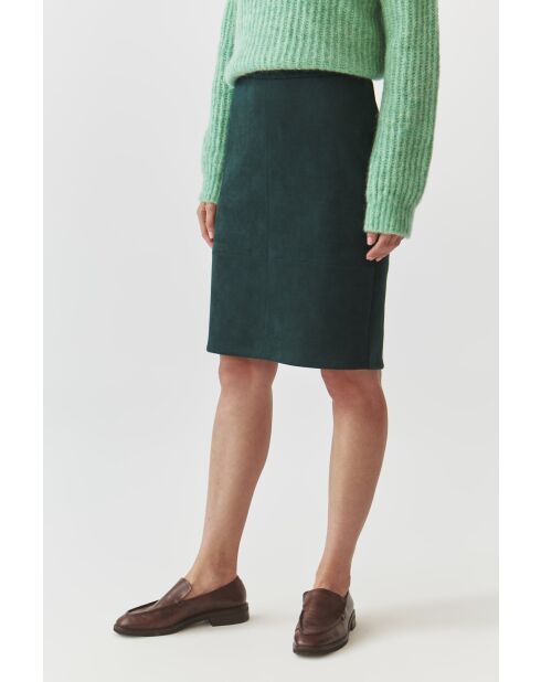 Jupe en maille Zama vert foncé