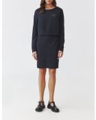 Jupe en maille Zama bleu marine