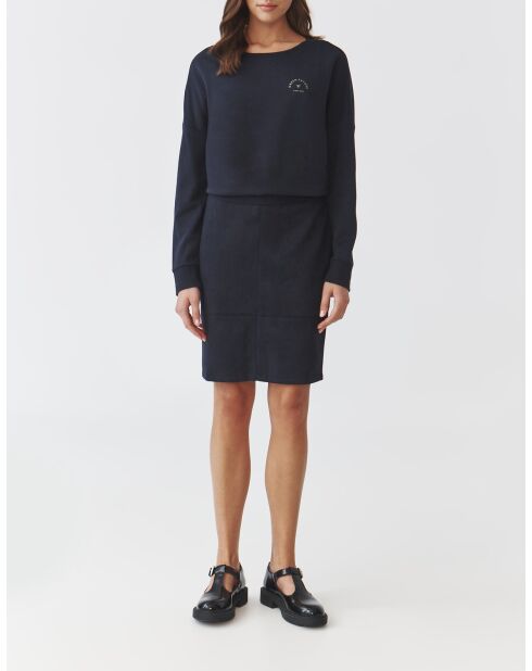 Jupe en maille Zama bleu marine