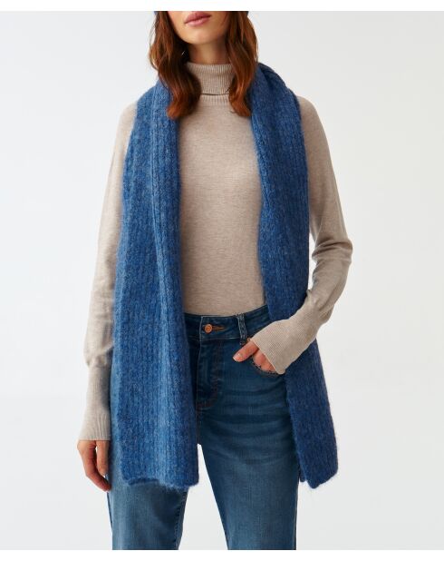 Foulard Stor bleu denim chiné