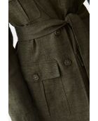 Veste en lin Mianko 1 kaki chiné