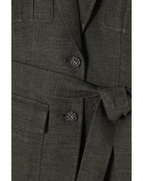 Veste en lin Mianko 1 kaki chiné