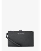 Grand portefeuille en cuir Jet Set noir - 18,5x11,5x3 cm