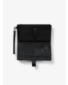 Grand portefeuille en cuir Jet Set noir - 18,5x11,5x3 cm