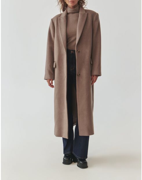 Manteau en laine mélangée Mawe beige