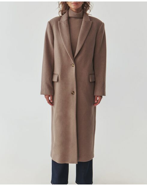 Manteau en laine mélangée Mawe beige