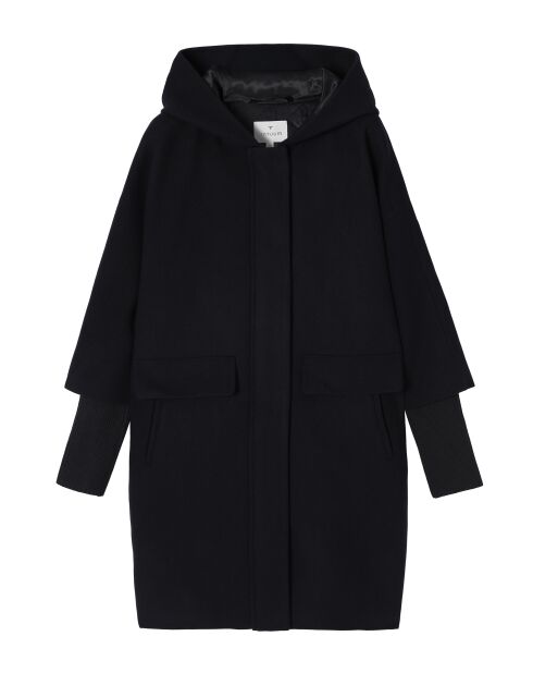 Manteau en laine mélangée Iwania bleu marine