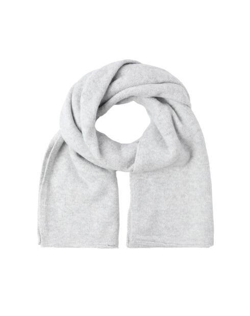 Écharpe en maille Dena gris chiné clair