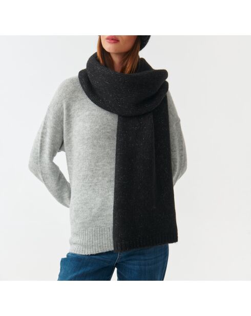 Écharpe en maille Saran noire