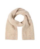 Bufanda Nopil en mezcla de alpaca beige jaspeado