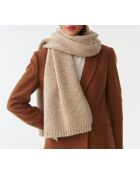 Écharpe en maille Saran beige