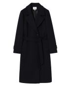 Manteau en laine mélangée Side bleu marine