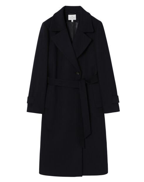 Manteau en laine mélangée Side bleu marine